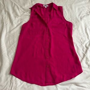 Express Sleveless Portofino Shirt - XS Magenta
